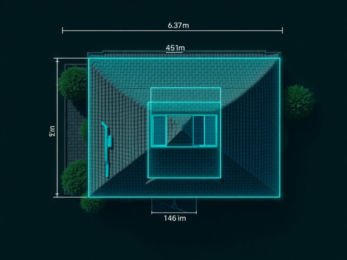 Satellite roof measurement overlay